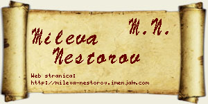 Mileva Nestorov vizit kartica
